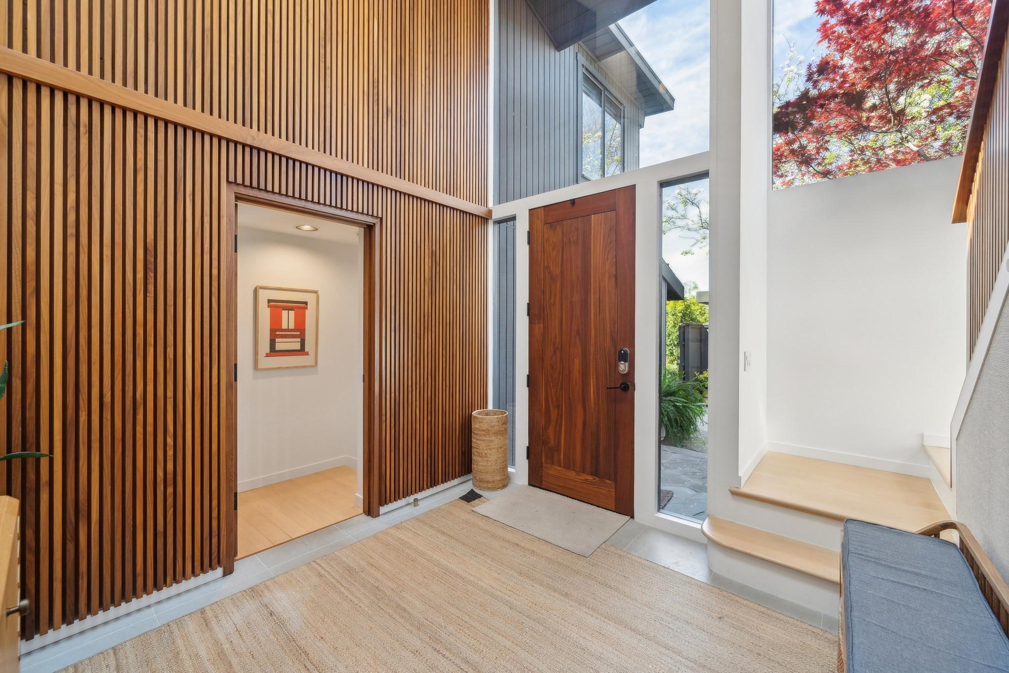 Foyer opening toward the garden